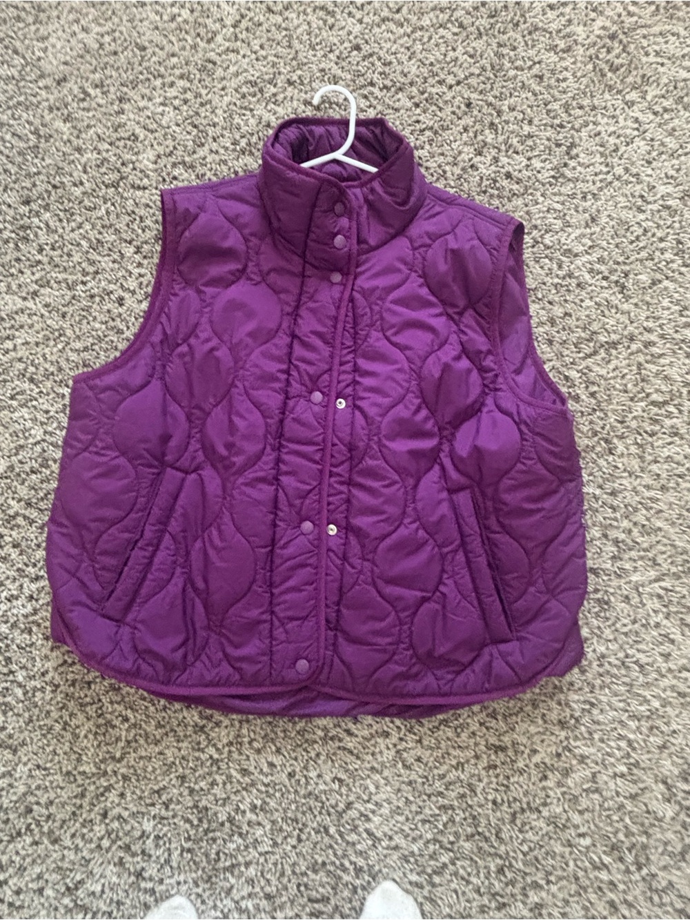 Women’s Quilted Purple Puffer Vest